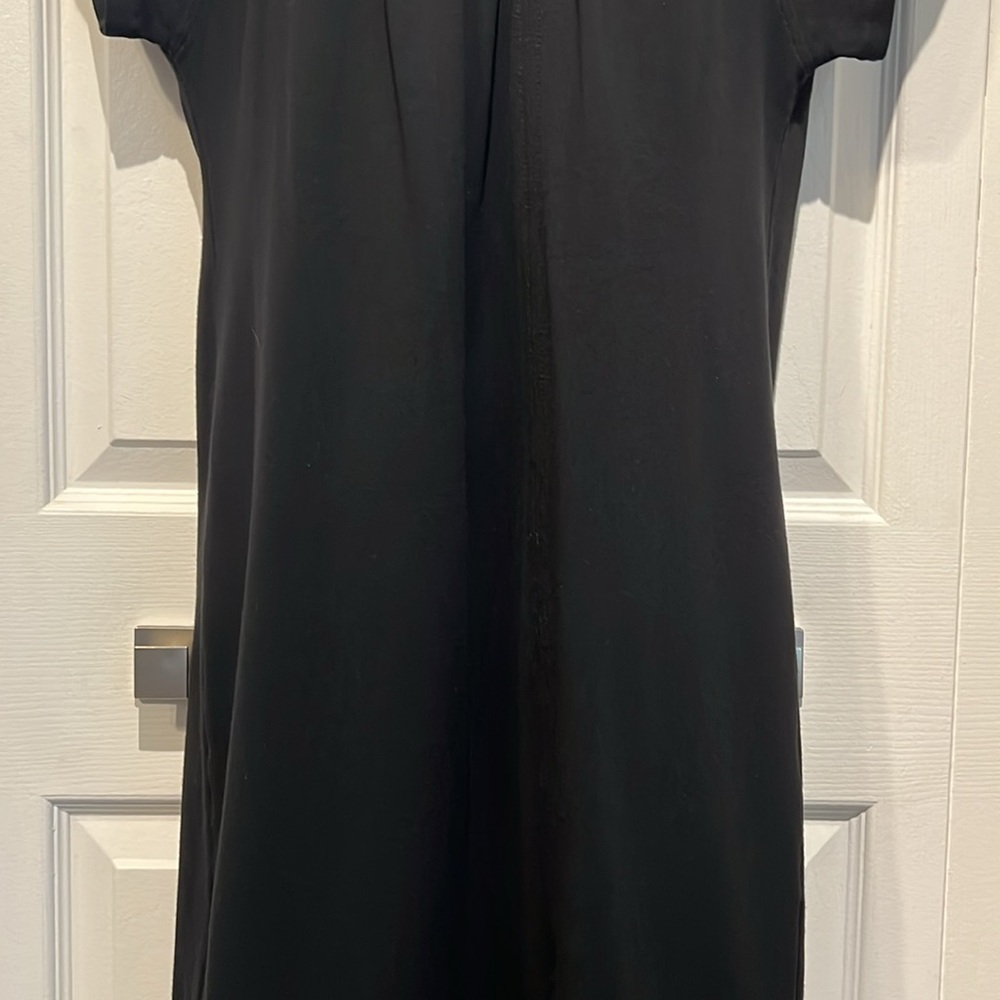 Diane Von Furstenberg Black Cap Sleeve Shift Dress Size 10 - Picture 4 of 9